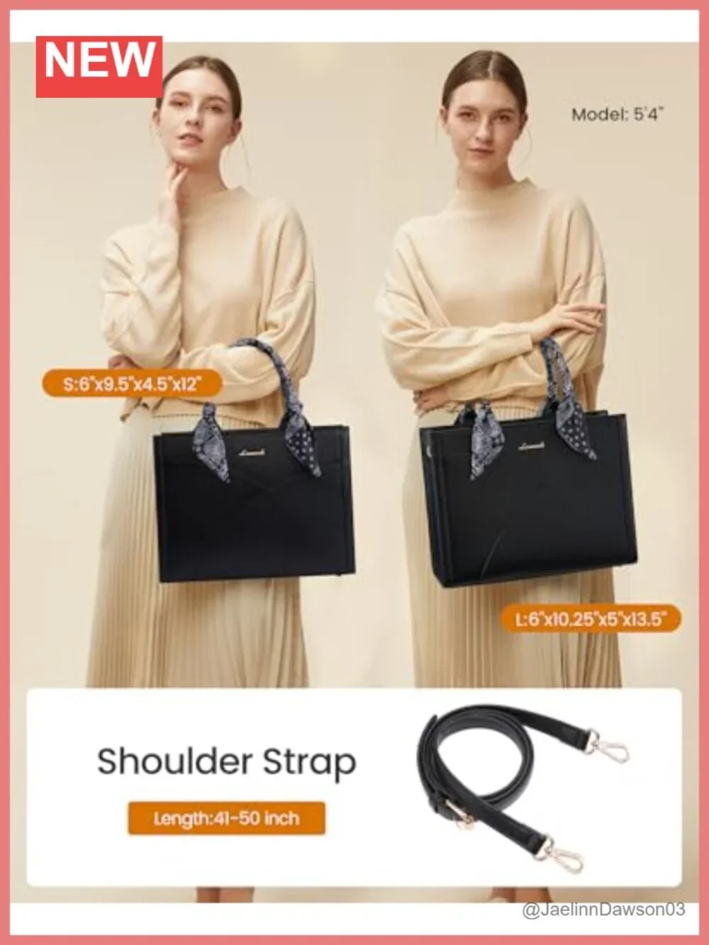 Women's Waterproof PU Leather Tote Satchel Handbag with Detachable Silk Scarf